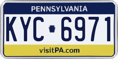 PA license plate KYC6971