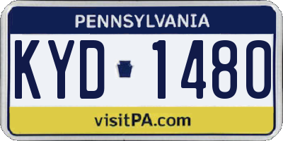 PA license plate KYD1480