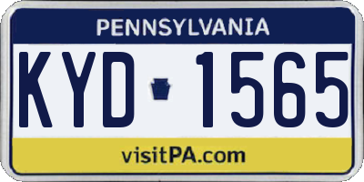 PA license plate KYD1565