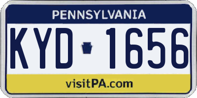 PA license plate KYD1656