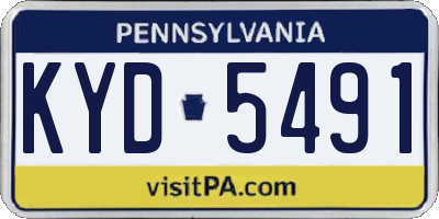 PA license plate KYD5491