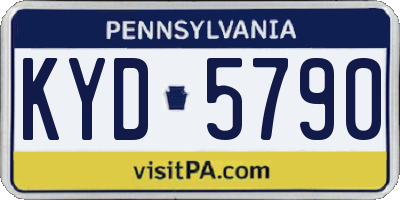 PA license plate KYD5790
