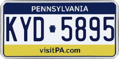 PA license plate KYD5895