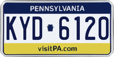 PA license plate KYD6120