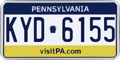 PA license plate KYD6155