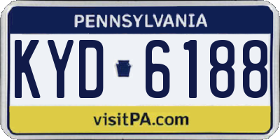 PA license plate KYD6188