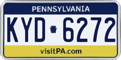 PA license plate KYD6272