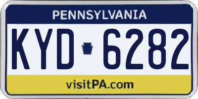 PA license plate KYD6282