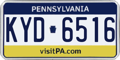 PA license plate KYD6516