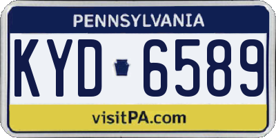 PA license plate KYD6589