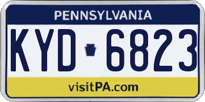 PA license plate KYD6823