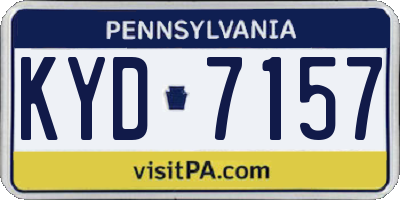 PA license plate KYD7157