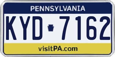 PA license plate KYD7162