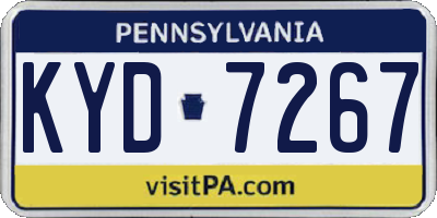 PA license plate KYD7267