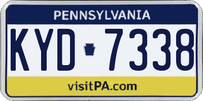 PA license plate KYD7338