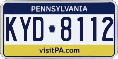PA license plate KYD8112