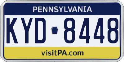 PA license plate KYD8448