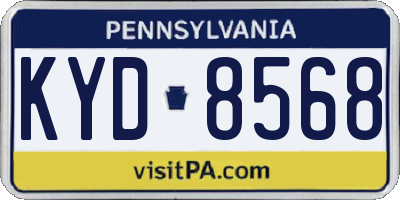 PA license plate KYD8568