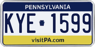PA license plate KYE1599