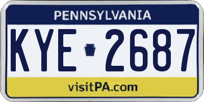 PA license plate KYE2687
