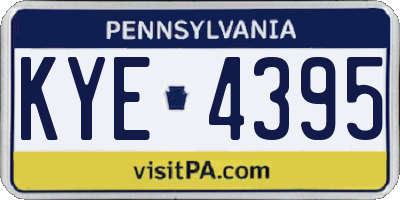 PA license plate KYE4395