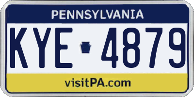 PA license plate KYE4879
