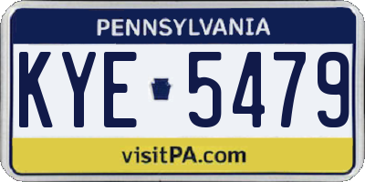 PA license plate KYE5479