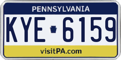 PA license plate KYE6159