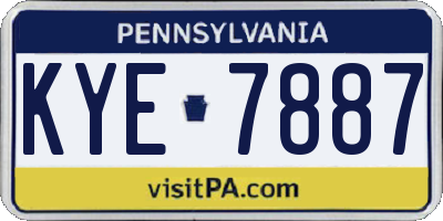 PA license plate KYE7887