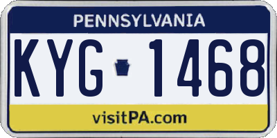 PA license plate KYG1468