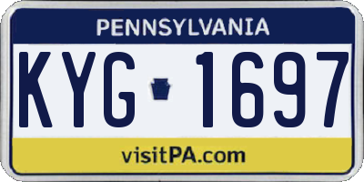 PA license plate KYG1697