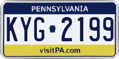PA license plate KYG2199