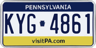 PA license plate KYG4861
