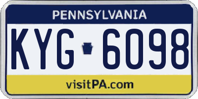 PA license plate KYG6098