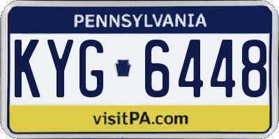 PA license plate KYG6448