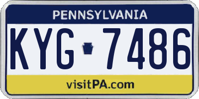 PA license plate KYG7486