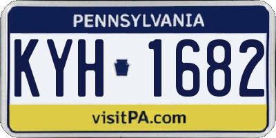 PA license plate KYH1682