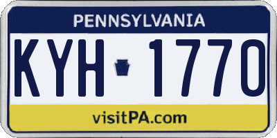 PA license plate KYH1770