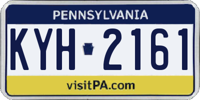 PA license plate KYH2161