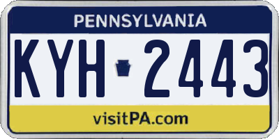 PA license plate KYH2443