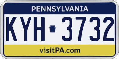 PA license plate KYH3732