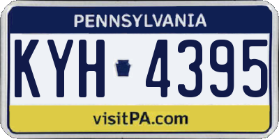 PA license plate KYH4395