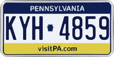 PA license plate KYH4859