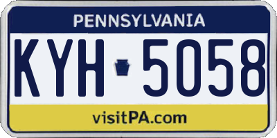 PA license plate KYH5058