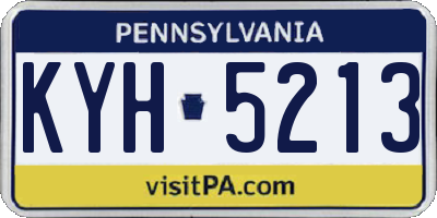 PA license plate KYH5213
