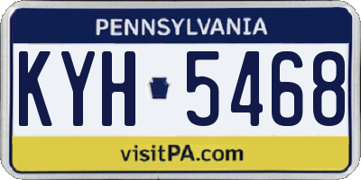 PA license plate KYH5468
