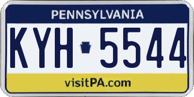 PA license plate KYH5544