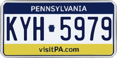 PA license plate KYH5979