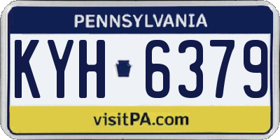 PA license plate KYH6379