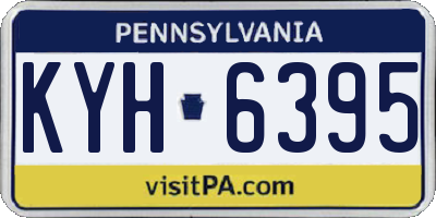 PA license plate KYH6395